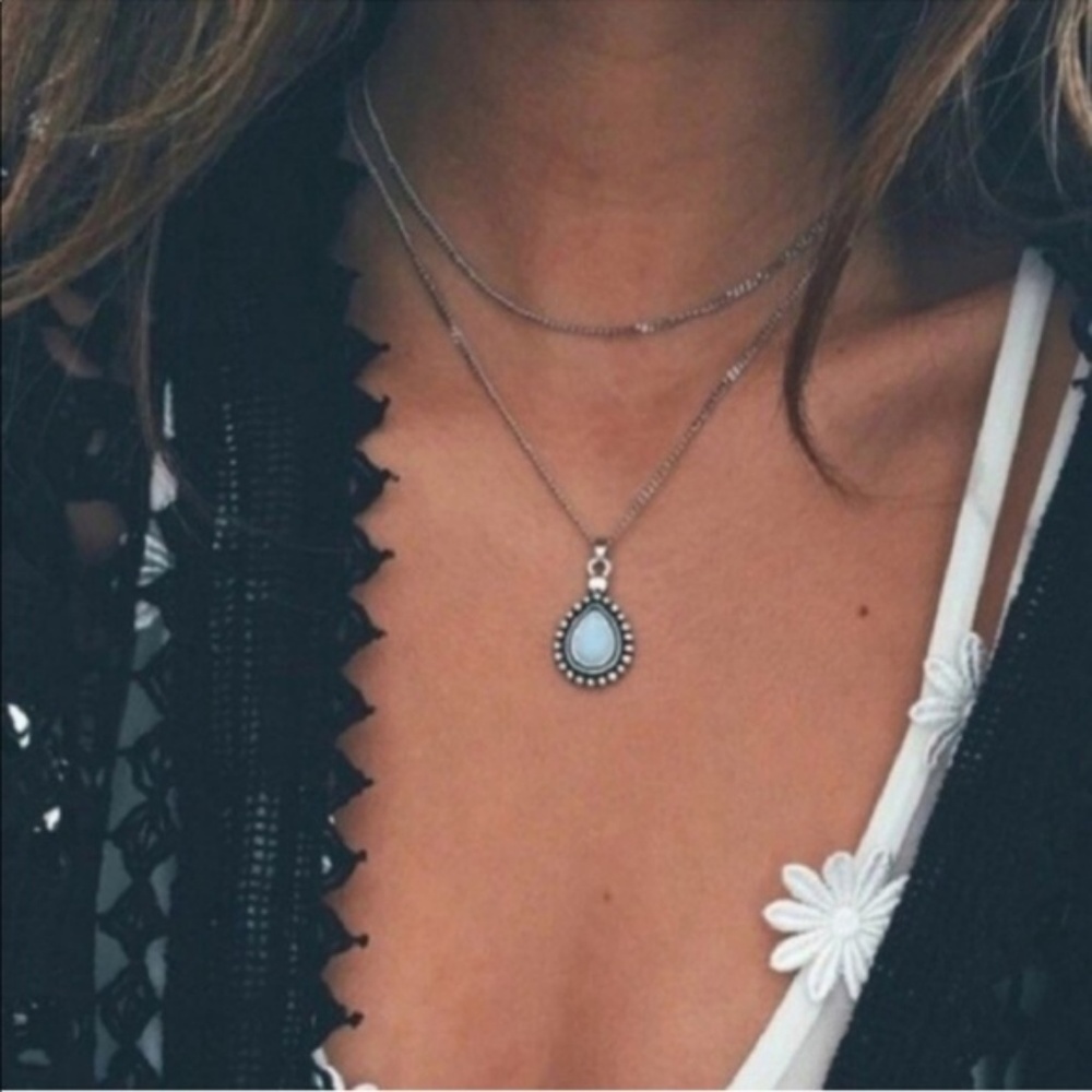 Silver Layered Necklace - Picture 1 of 6